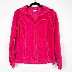 Columbia Pink Full Zip Fleece Jacket Pink‎ Small